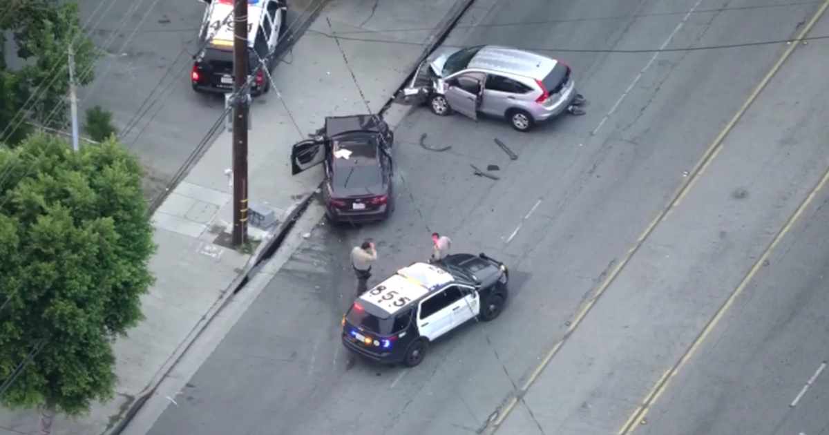 Man shot while driving collides head-on with another car in Compton