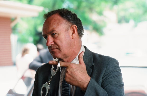 Jean Hackman en el set de 'Mississippi Burning'