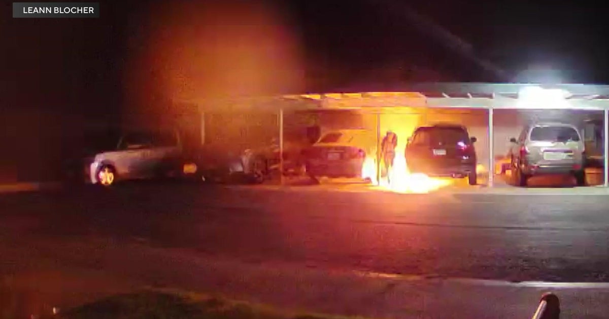 VIDEO: Arson suspect arrested after inferno envelops vehicles, damages Turlock duplex