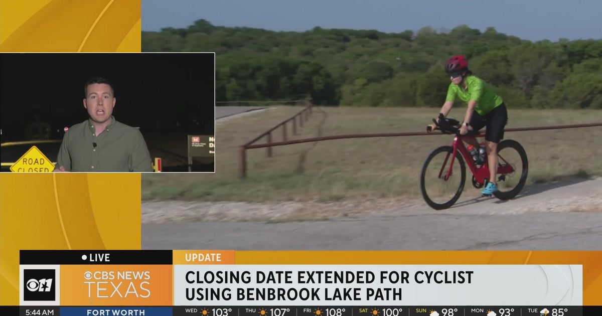 Benbrook Lake biking path will stay open longer CBS Texas