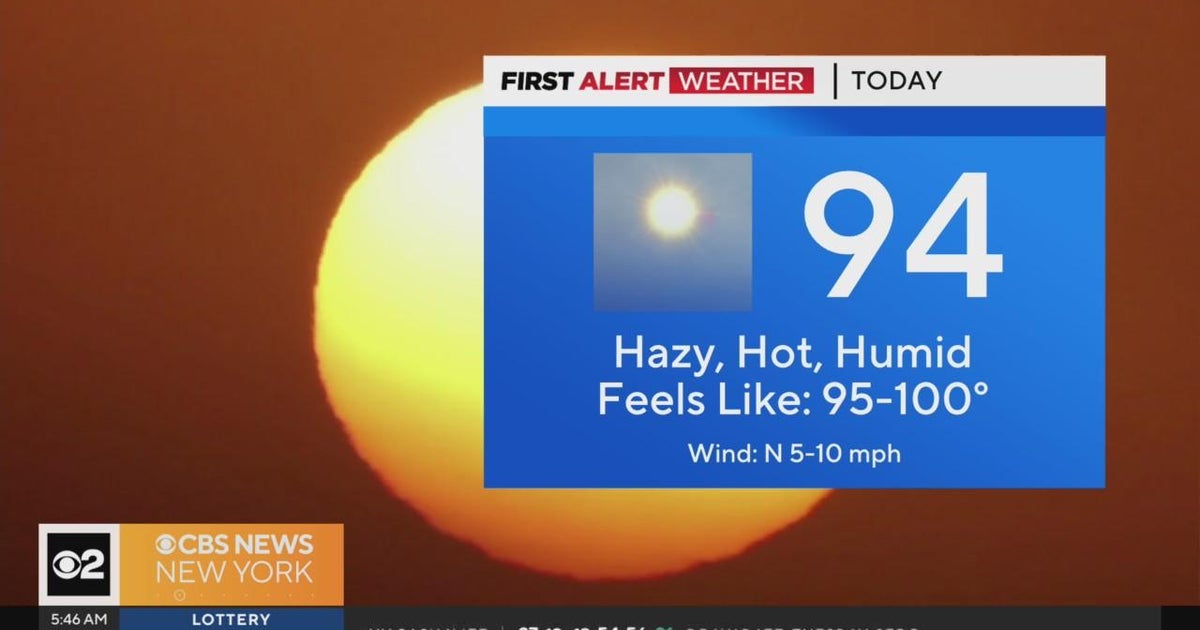 First Alert Weather: Hot, hazy and humid - CBS New York