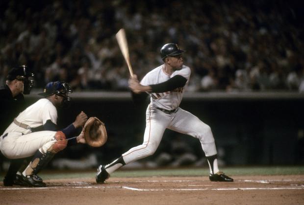 Willie Mays at bat for the San Francisco Giants in the early 1970s 