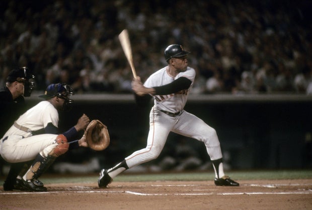 Willie Mays batted for the San Francisco Giants in the early 1970s