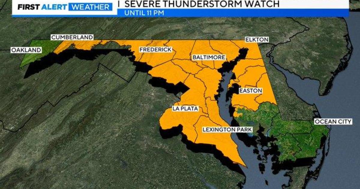 Maryland Weather: Severe thunderstorm watch until 11 PM