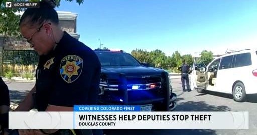 Witnesses help stop a theft in progress in Douglas County - CBS Colorado