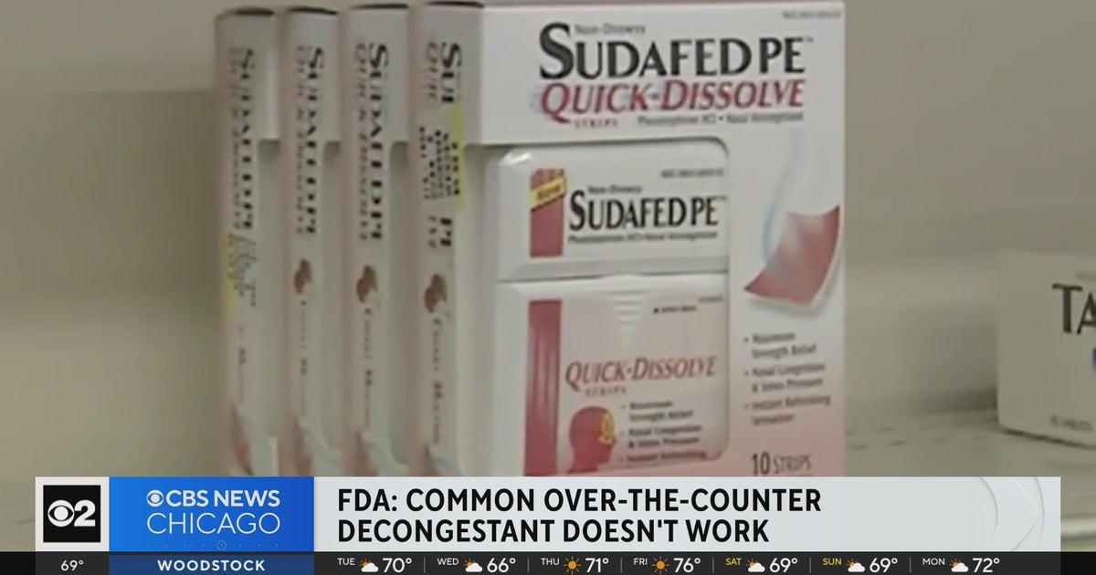 FDA experts say common overthecounter decongestant doesn't work CBS