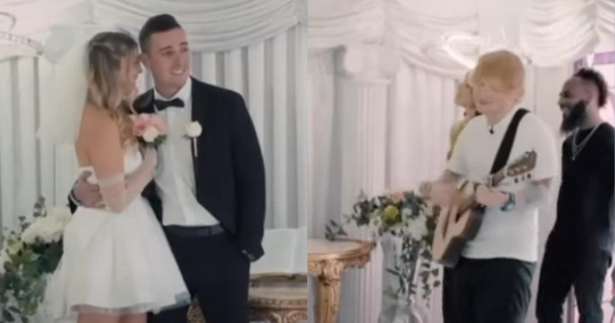 Ed Sheeran crashes couple's Las Vegas wedding, surprising them with new song