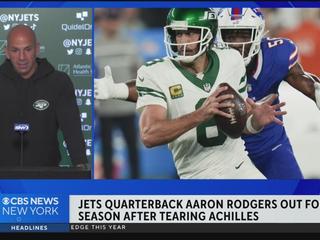 N.Y. Jets QB Aaron Rodgers tore Achilles vs. Buffalo Bills, out