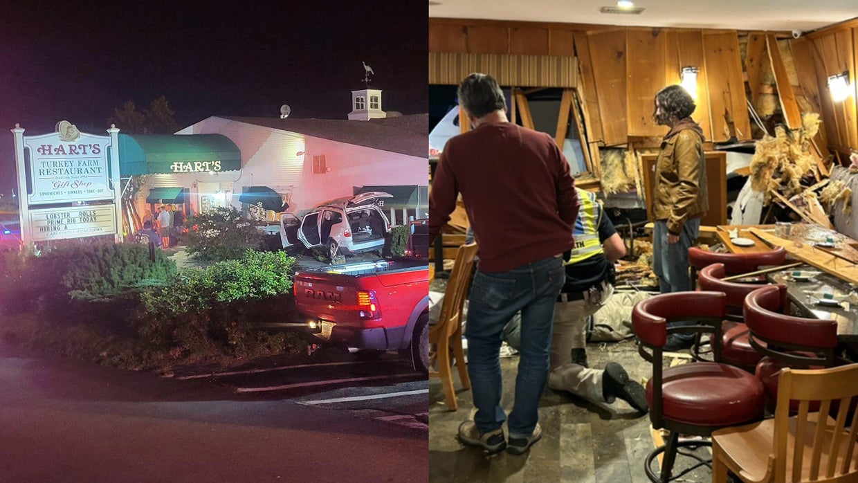 Car crashes into Hart's Turkey Farm Restaurant in New Hampshire