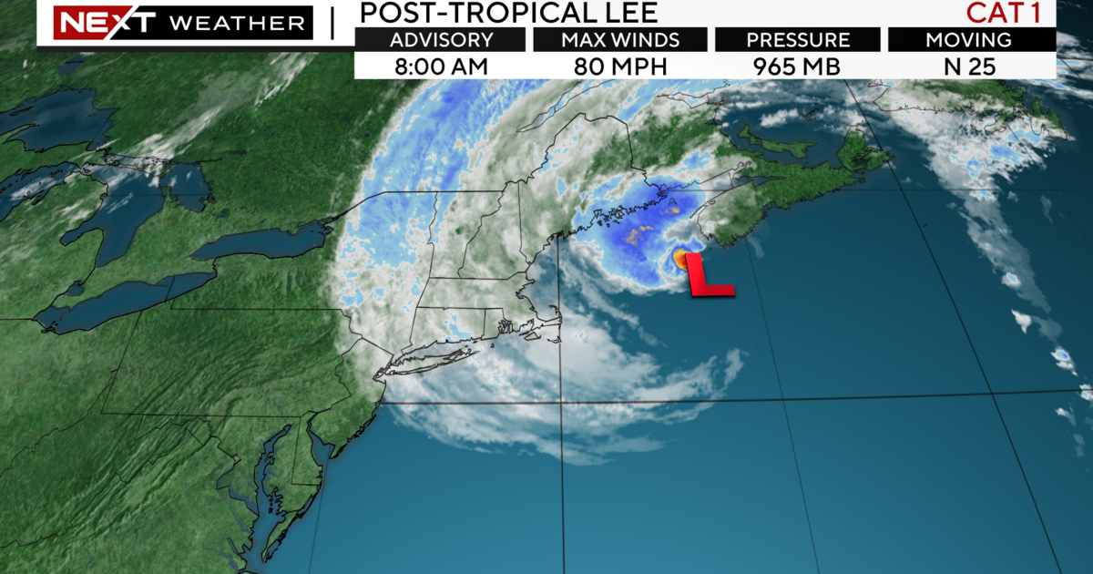 Lee to make landfall in Nova Scotia midday as a post-tropical system