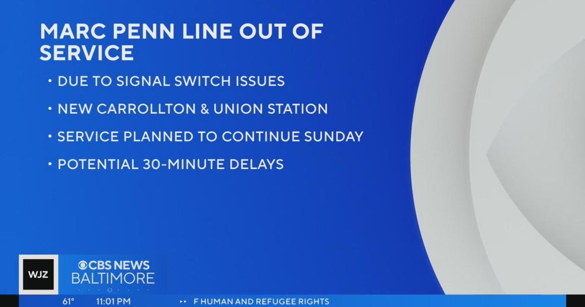 MARC train delays expected due to signal and switch maintenance work ...
