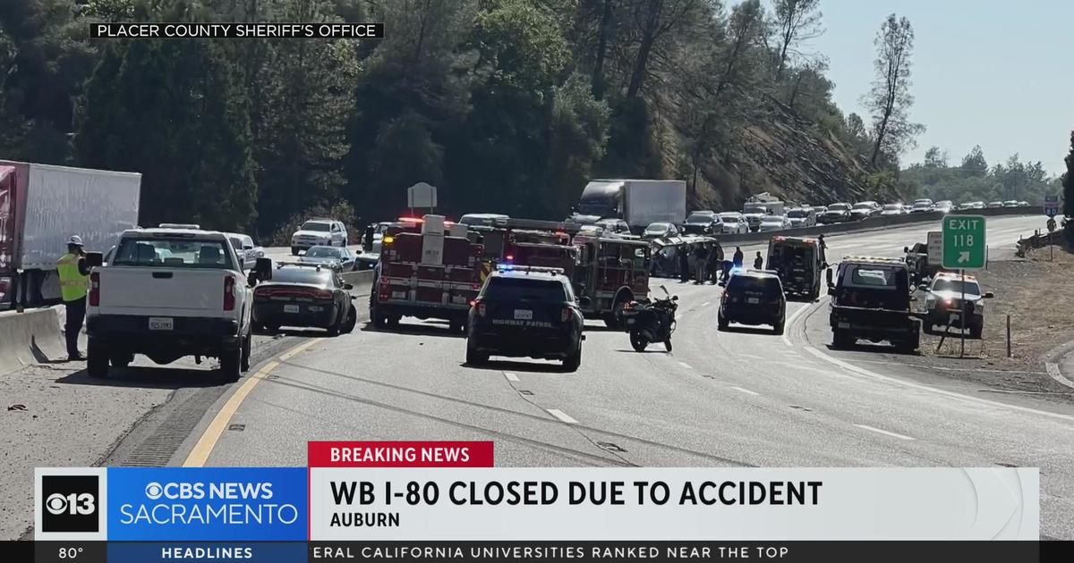 Major Injury Crash Closes Westbound I-80 In Auburn - CBS Sacramento