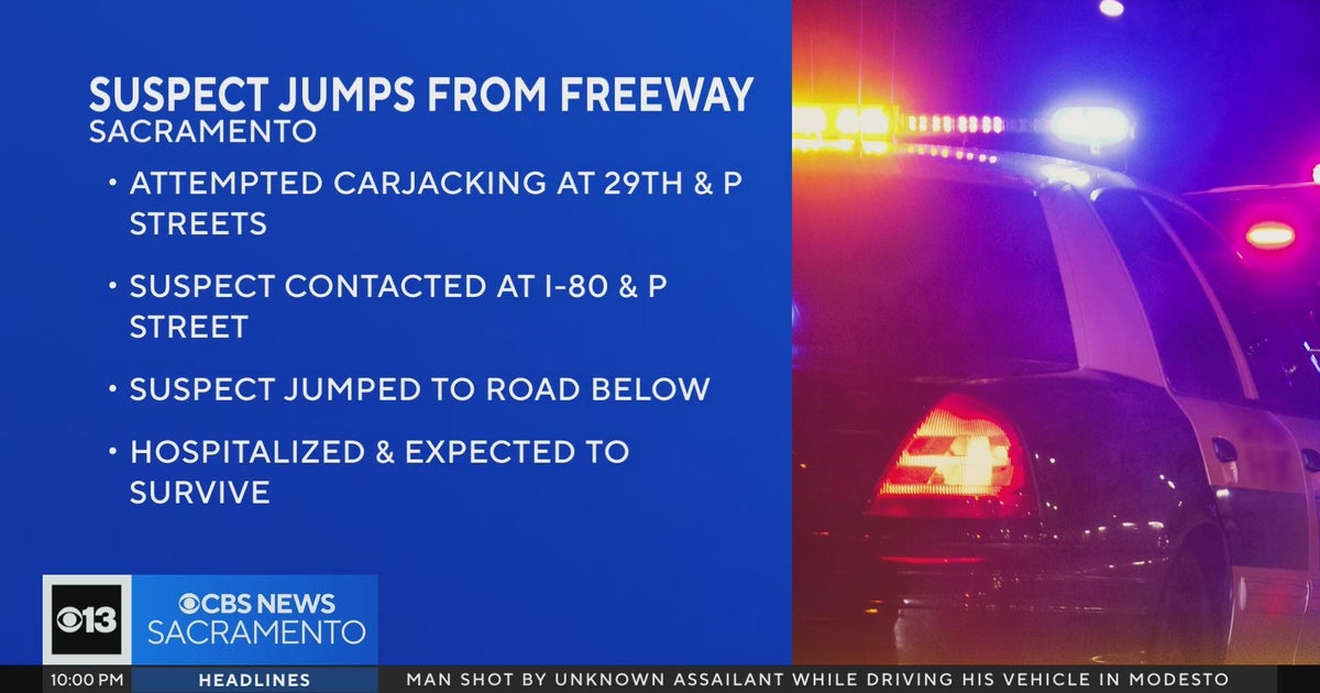 Attempted carjacking suspect jumps from freeway in Sacramento CBS Sacramento