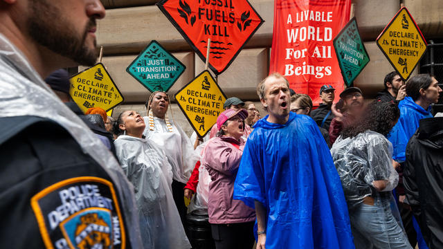 Climate Activists Demonstrate In Lower Manhattan As NYC Prepares To Host The United Nations General Assembly 