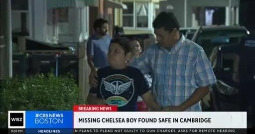 Missing Chelsea boy reunited with family after search - CBS Boston