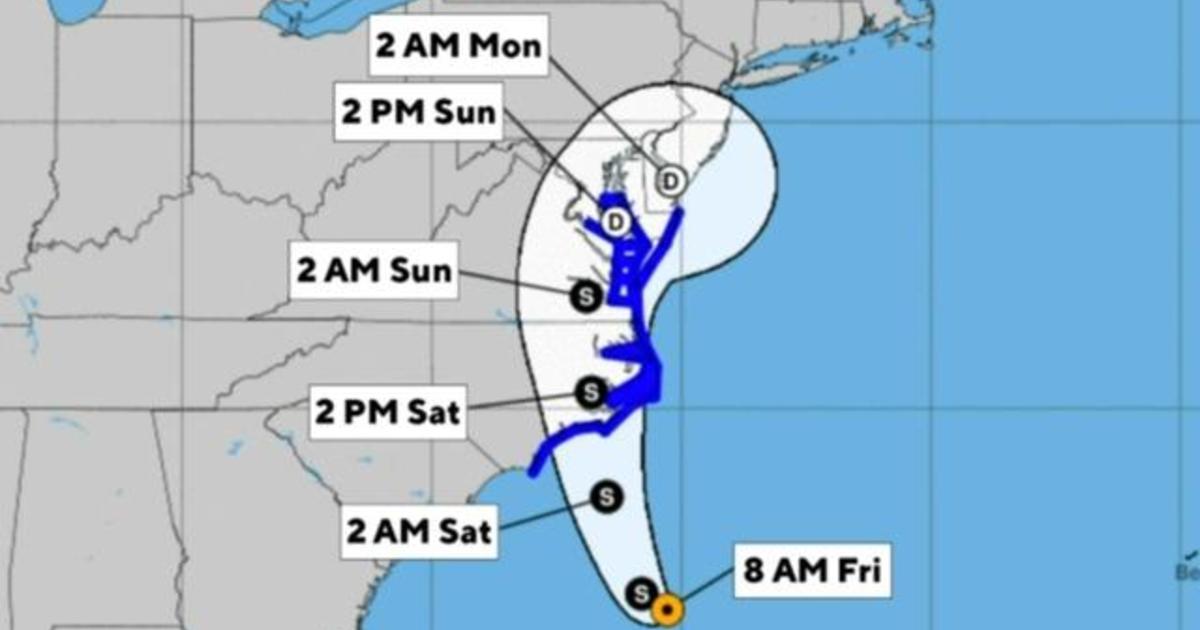 Ophelia is now officially a tropical storm. Here's its East Coast track.