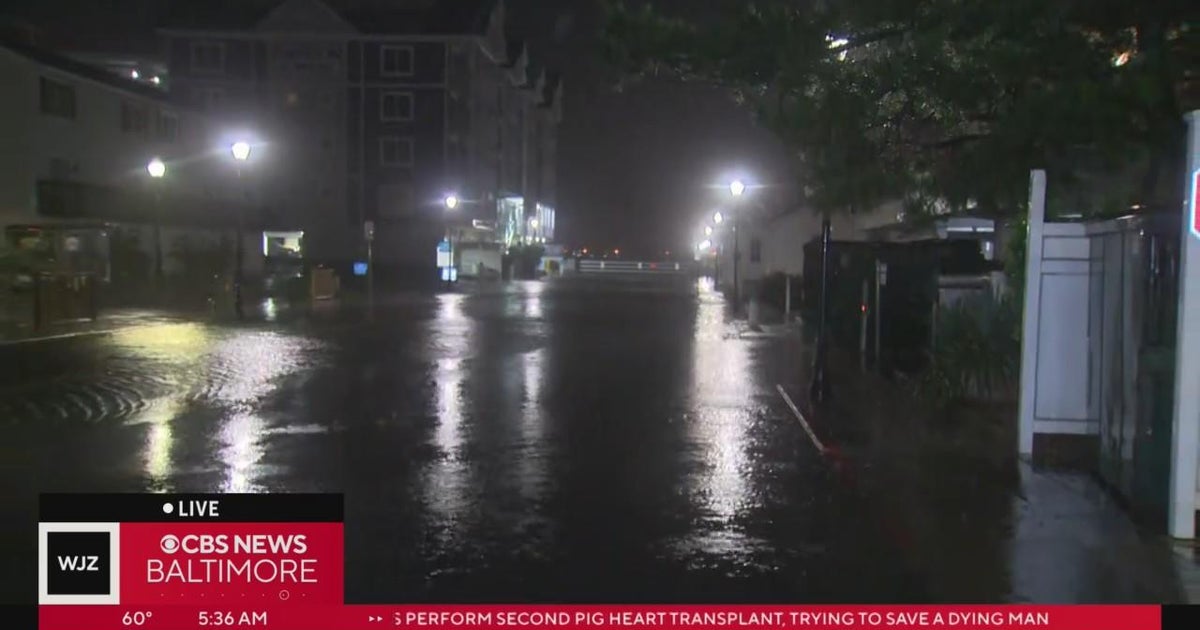 Heavy rain and intense flooding impacting Maryland beach towns - CBS ...