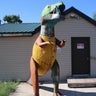 Lando Blakley stands outside his retail marijuana store in Colorado 
