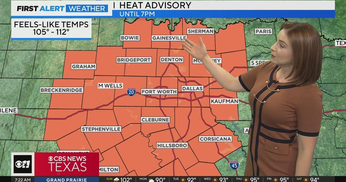 Heat advisory in effect until 7 p.m. for North Texas - CBS Texas