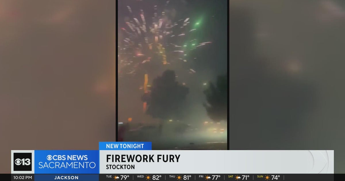 Firework fury lights up Stockton sky