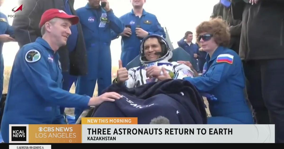 A NASA Astronaut And Two Russian Cosmonauts Return To Earth - CBS Los ...