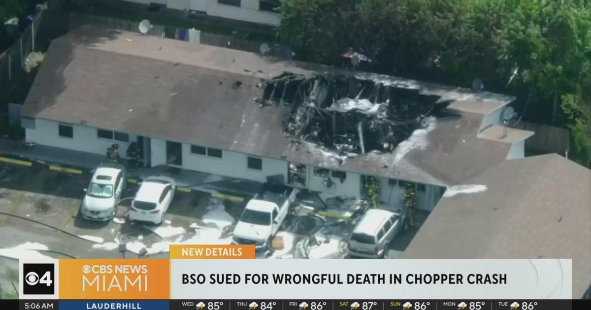 Loved ones of woman killed when BSO helicopter crashed into her apartment is getting lawful motion