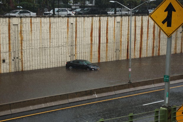 Heavy Rains Cause Flash Flooding In Parts Of New York City