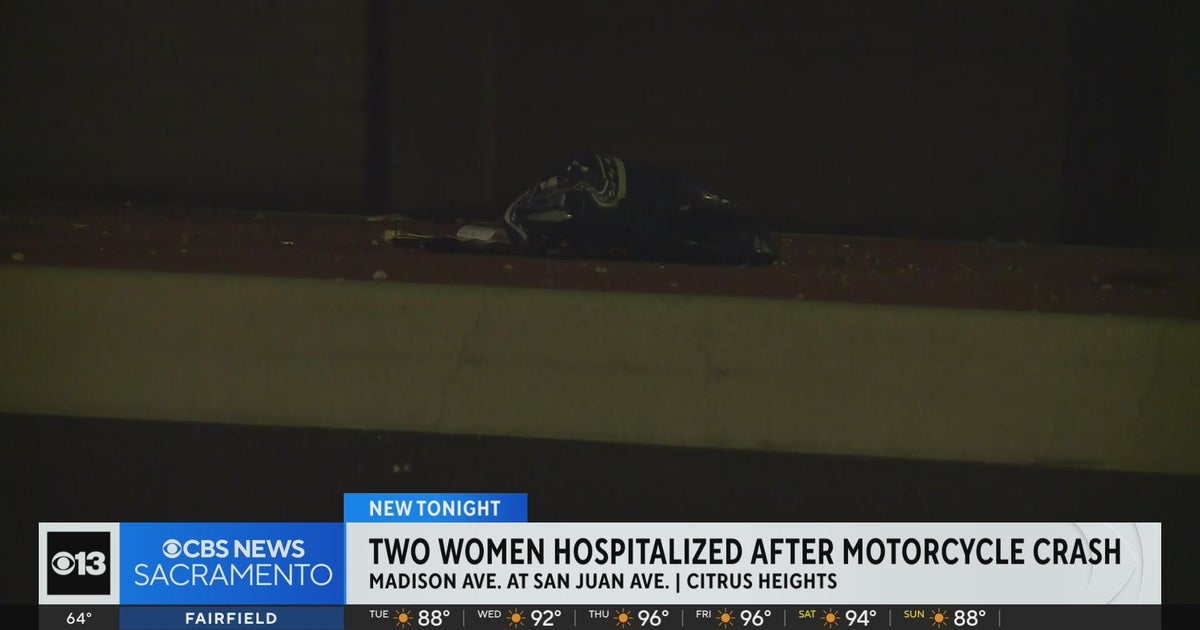 2 women hospitalized after motorcycle crash in Citrus Heights