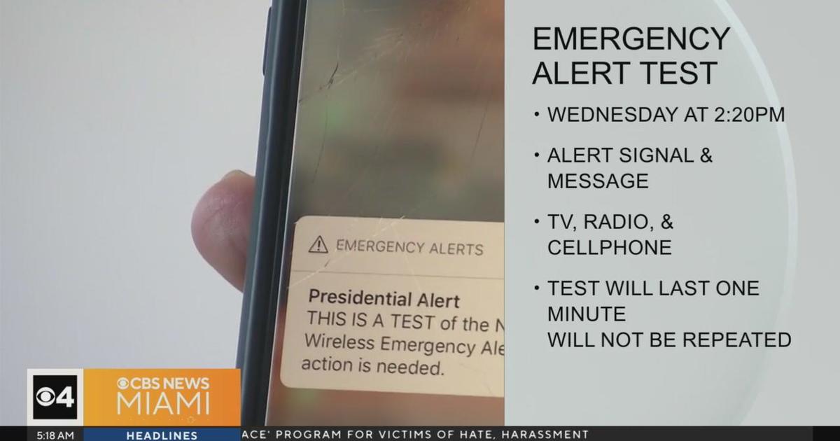 FEMA To Test Emergency Alert System On Wednesday - CBS Miami