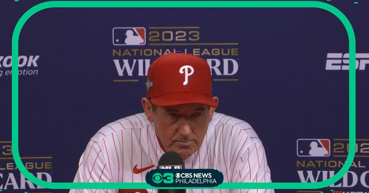 Phillies Manager Rob Thomson Talks Game 1 Win Against Marlins - CBS ...