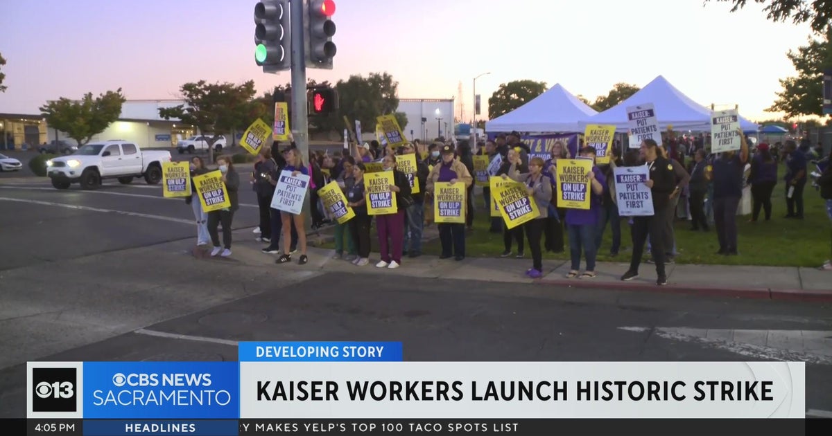 Sacramento Kaiser workers join historic strike - CBS Sacramento