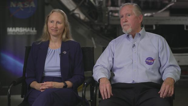 NASA scientists Jennifer Edmunson and Corky Clinton 