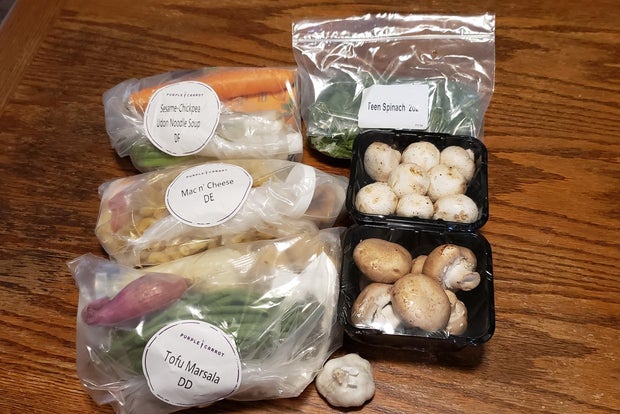 Purple Carrot prepacked ingredients