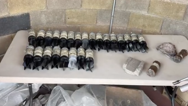 Video posted by Secretaría de Seguridad Jalisco shows bombs and bomb-making equipment found in a house in Jalisco, western Mexico during a police and army raid. 
