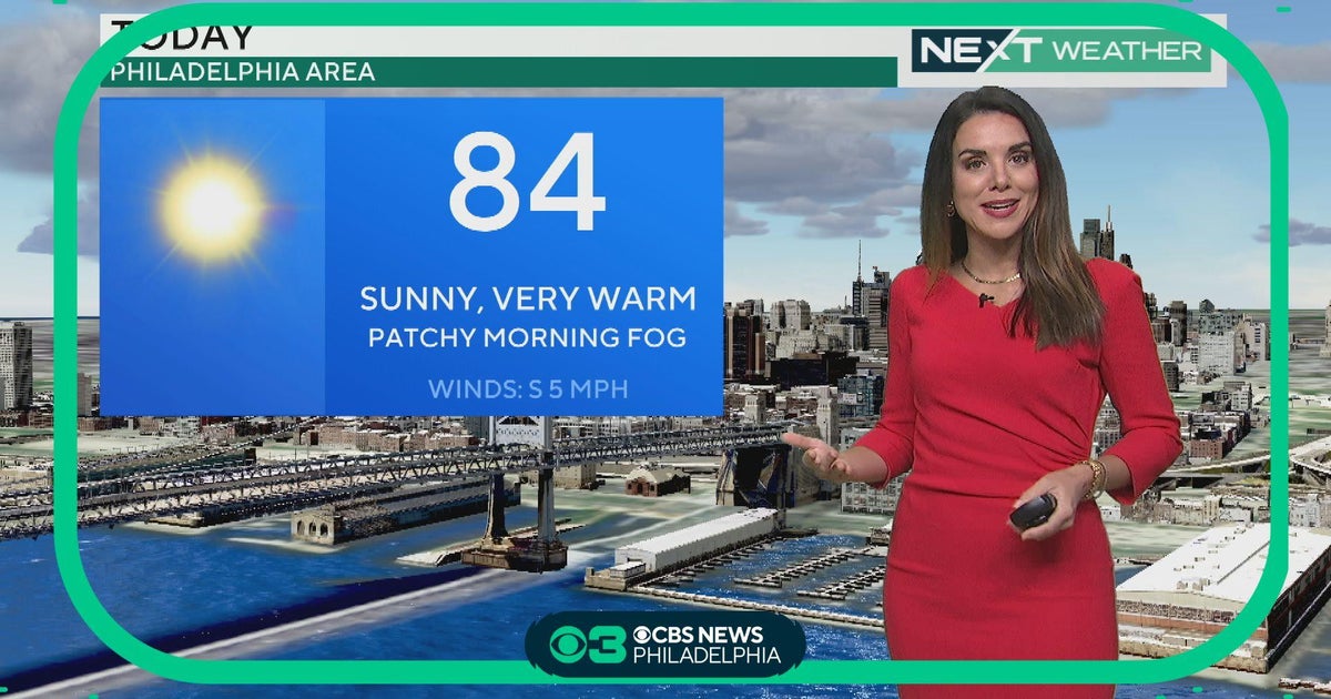NEXT Weather: Sunny and unseasonably warm for fall - CBS Philadelphia