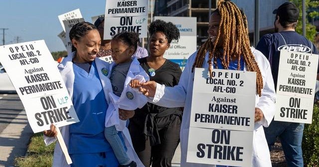 Striking health care workers asking for better pay, staffing - CBS News