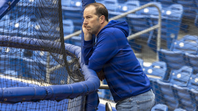 New York Mets general manager Billy Eppler during a spring training workout on Feb. 18, 2023 in Port St. Lucie, Florida. 