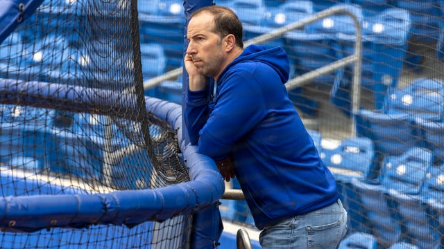 New York Mets general manager Billy Eppler during a spring training workout on Feb. 18, 2023 in Port St. Lucie, Florida.
