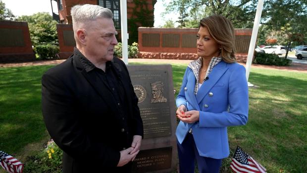 Gen. Mark Milley and Norah O'Donnell 