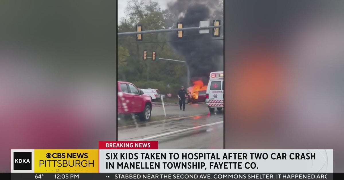 6 kids taken to hospital after crash in Fayette County - CBS Pittsburgh