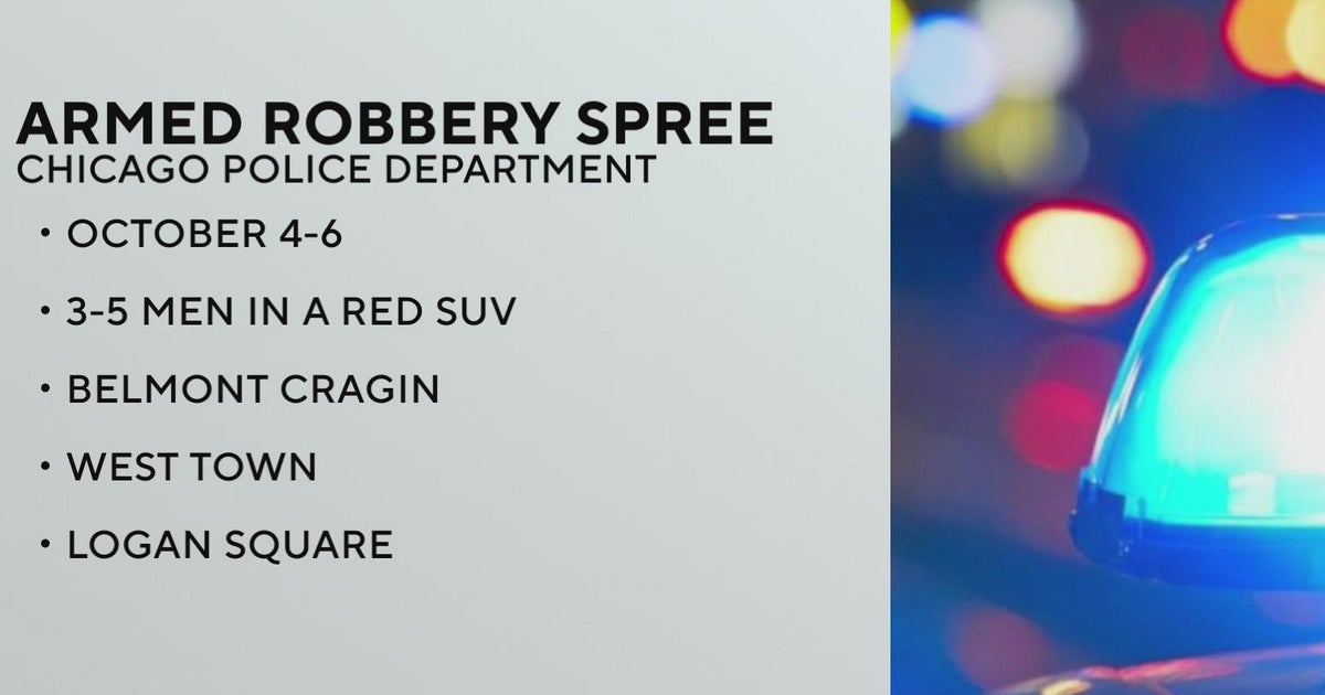 CPD issue alert of armed robberies on Northwest Side - CBS Chicago