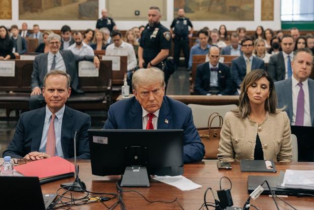 Former President Donald Trump during his civil fraud trial at New York State Supreme Court on Wednesday, Oct. 4, 2023. 