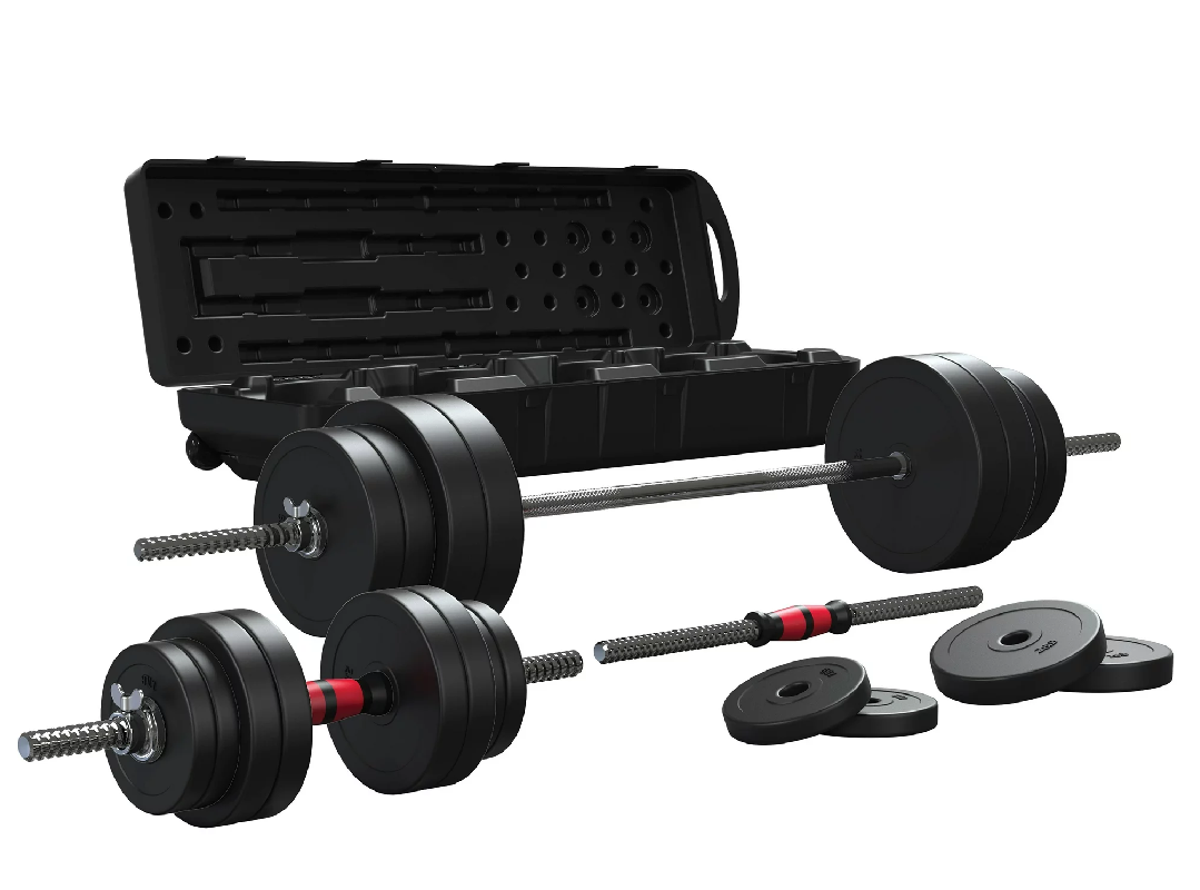 FitRx 2-in-1 SmartBell Gym, Interchangeable Adjustable Dumbbells and Barbell Weight Set 