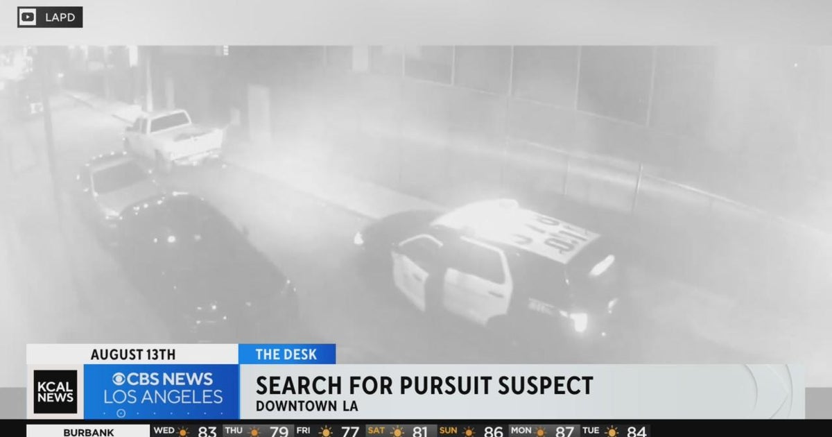 LAPD search for stolen vehicle pursuit suspect continues - CBS Los Angeles