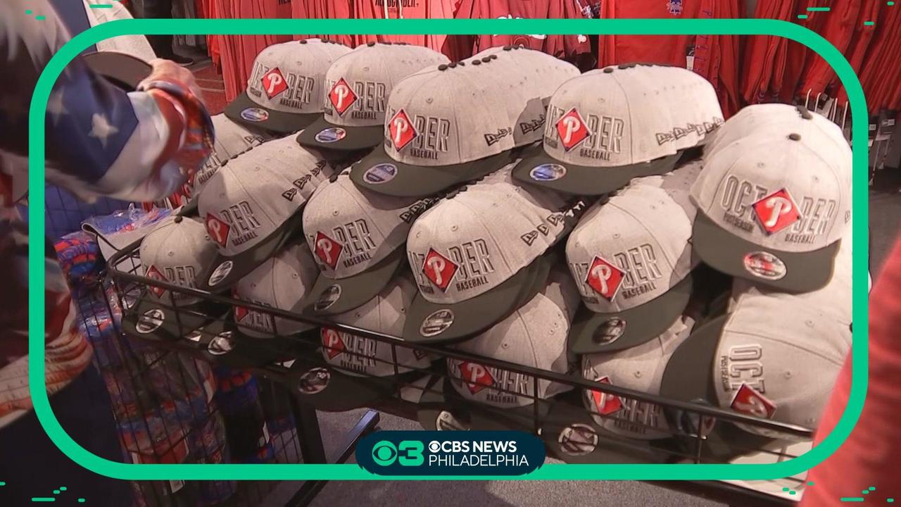 Phillies merchandise flying off shelves in store, online - CBS Philadelphia