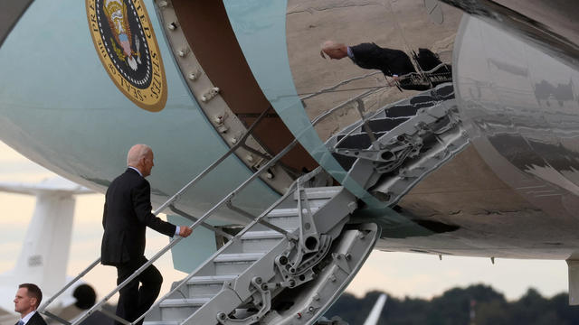 U.S. President Biden boards Air Force One for travel to Israel from Washington 