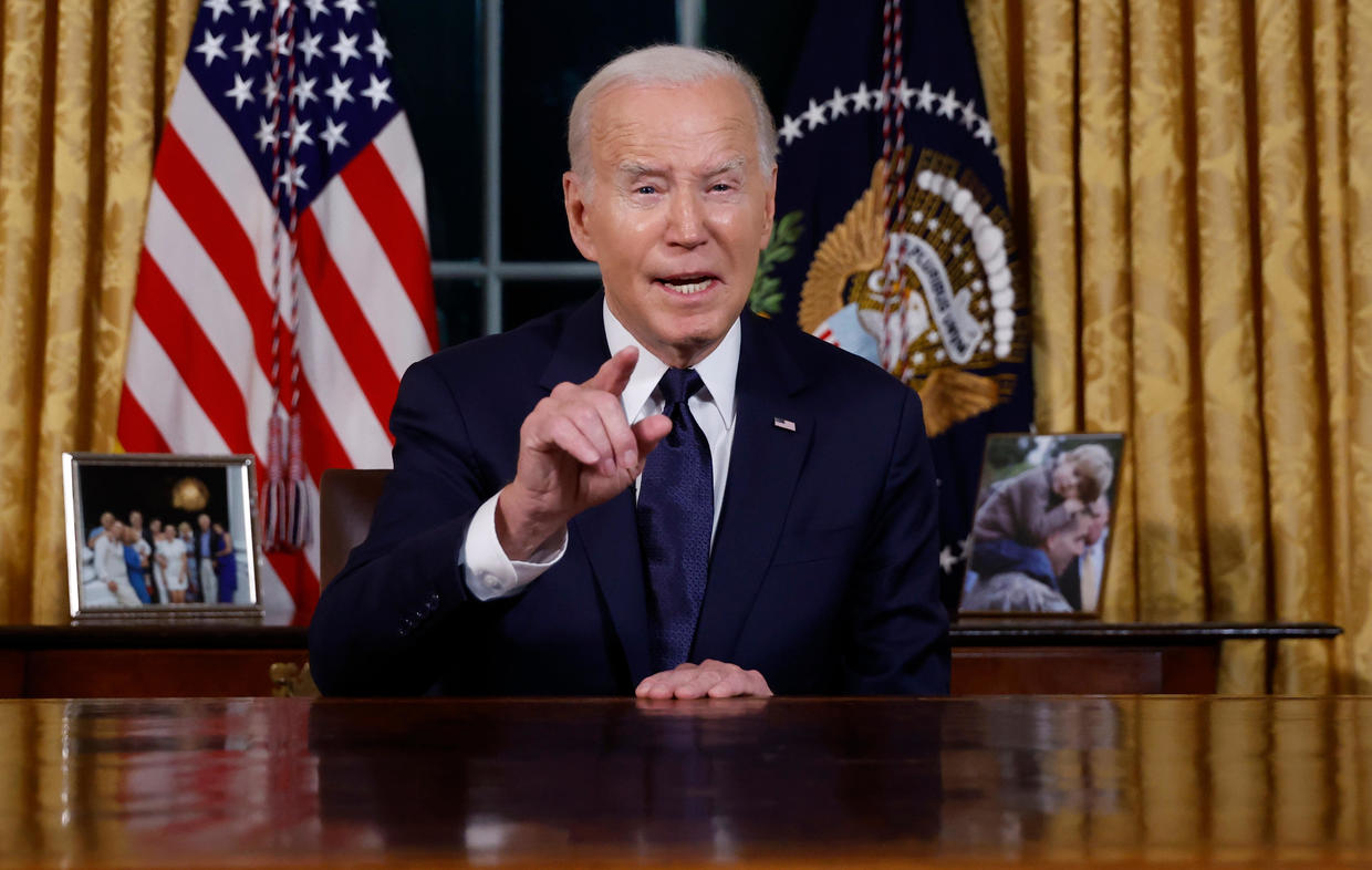 President Biden asks Americans to unite and help defeat Hamas and Putin