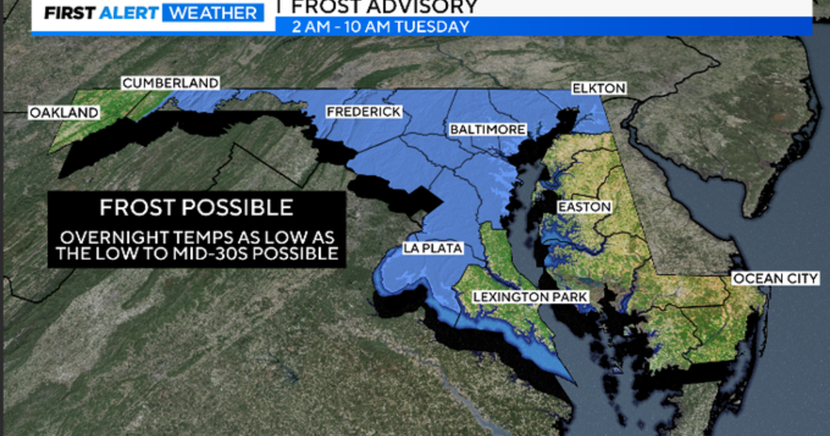 Maryland Weather: Frost tonight, but summer-like warmth soon