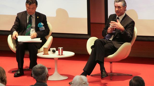 Gavin Newsom Hong Kong China climate change 