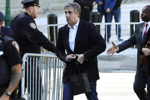 Michael Cohen arrives at the Trump civil fraud trial in New York State Supreme Court in Manhattan on Oct. 25, 2023. 